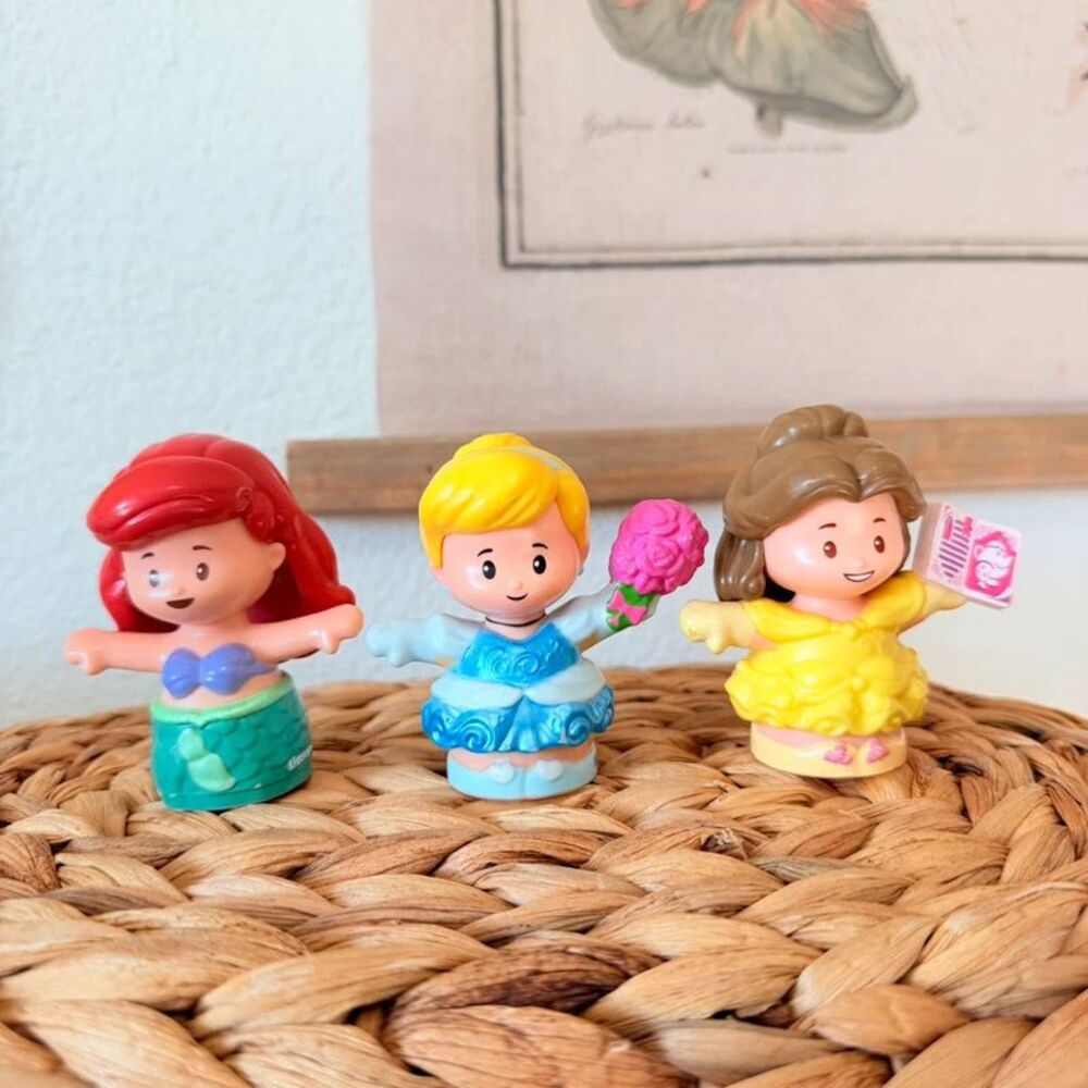 Fisher-Price Little People Disney Princess Ariel Cinderella Belle Figure Lot